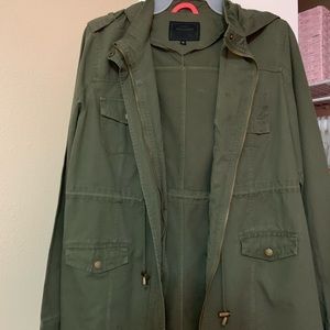 Long army green jacket